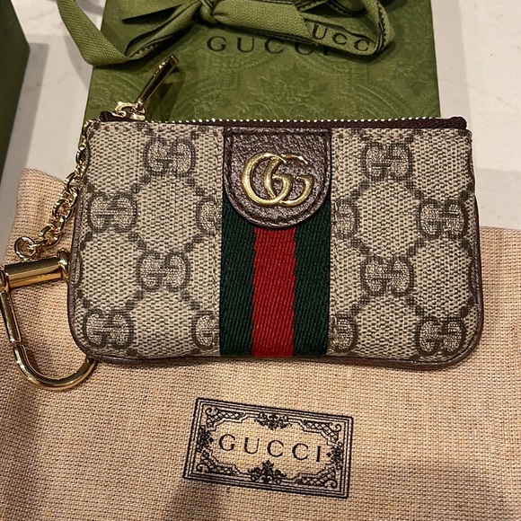NWOT Gucci Ophidia Coin Pouch With Key Chain - Picture 8 of 11